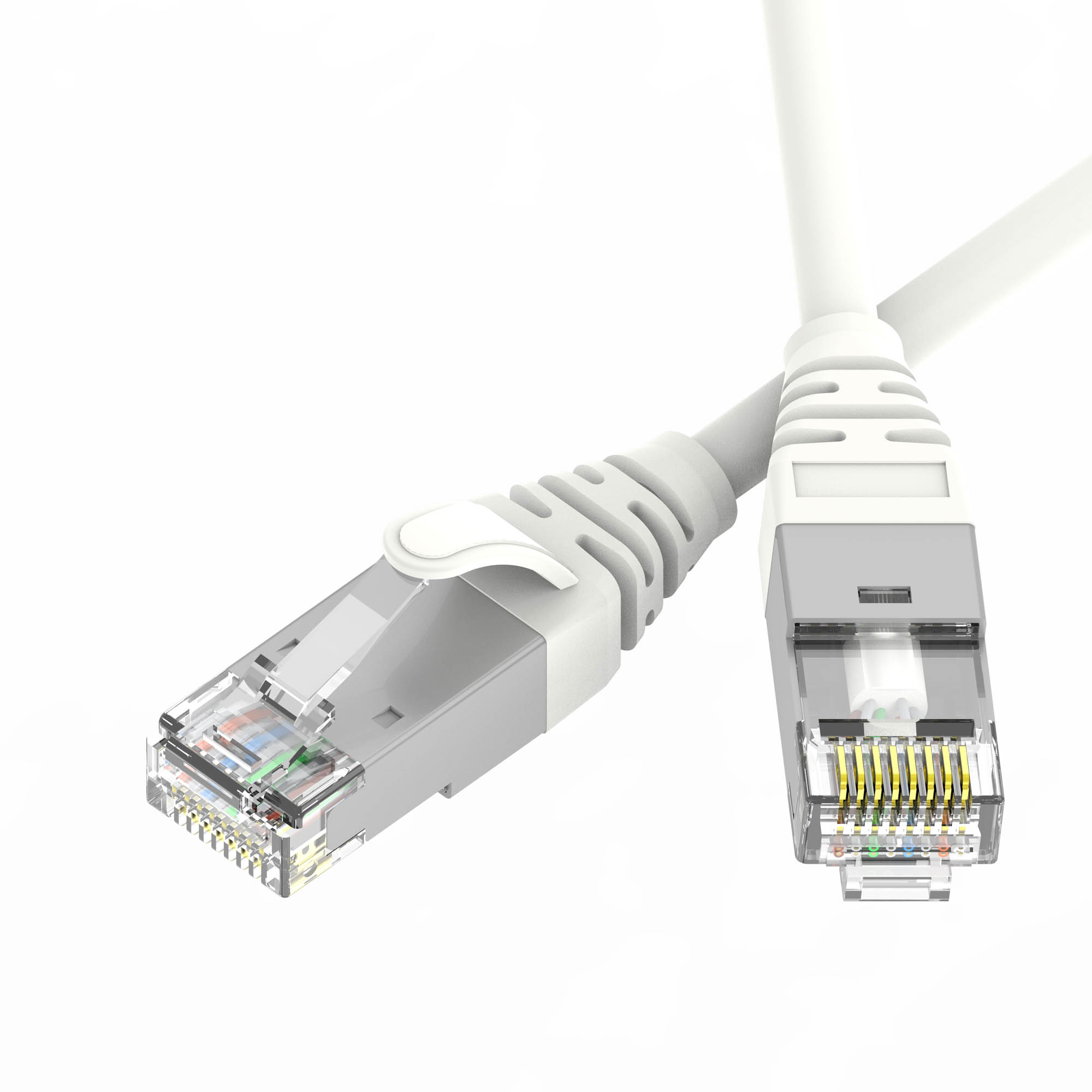 Патч-корд экранированный Ultra SLIM CAT6A S/FTP 4х2, 30 AWG, LSZH, белый, 5м