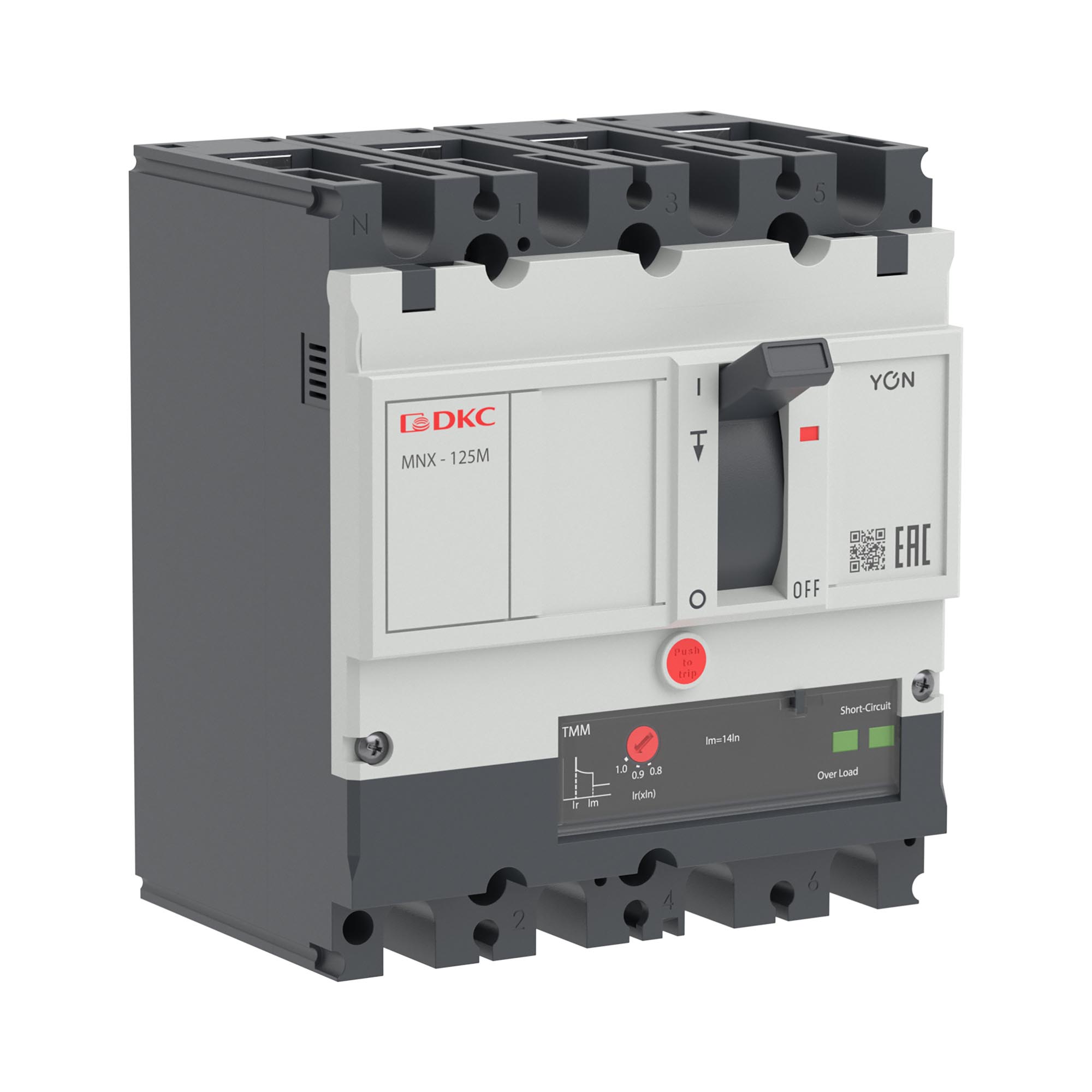 Авт. выкл. YON pro MNX125M 3N 16A 100kA при AC415V расц. TMM