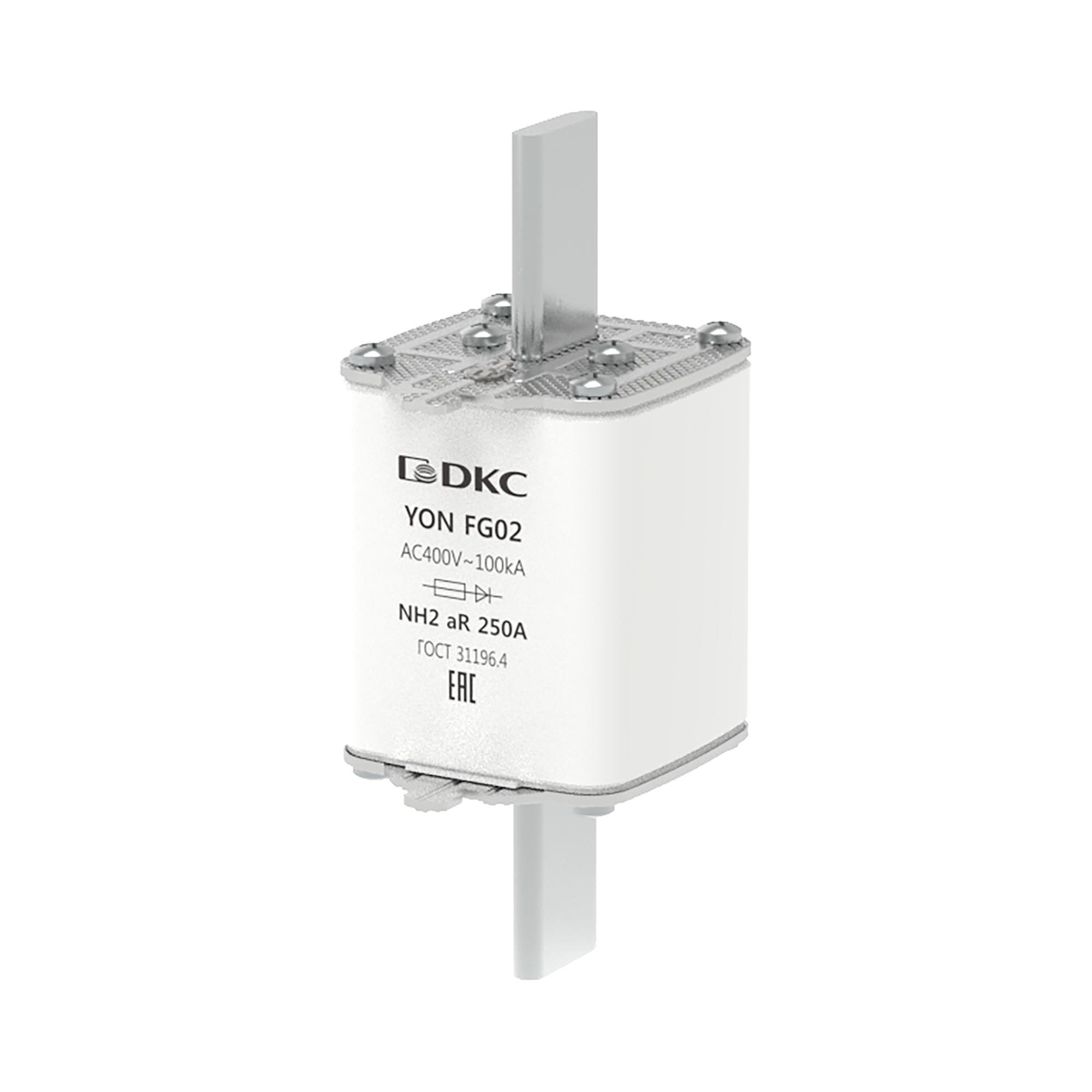 Предохранитель YON ножевого типа FG2 250А 400V характеристика aR