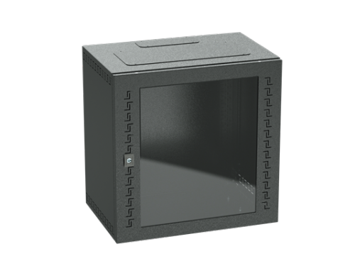 ИТ-Шкаф навесной 19'', 12U 600х600х400 дверь cтекло, RAL9005