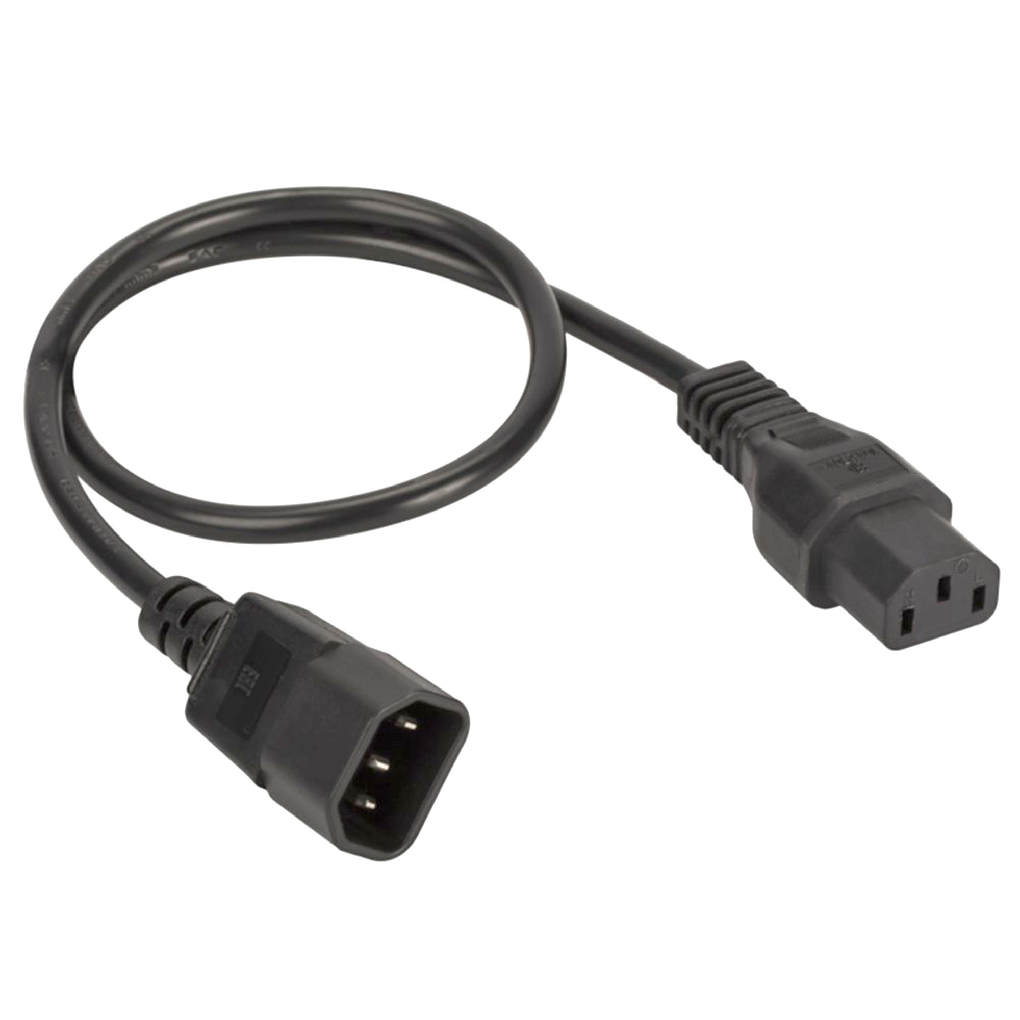Кабель питания DKC, IEC320 C13 - IEC320 C14, 0,5м, 3х1,5мм