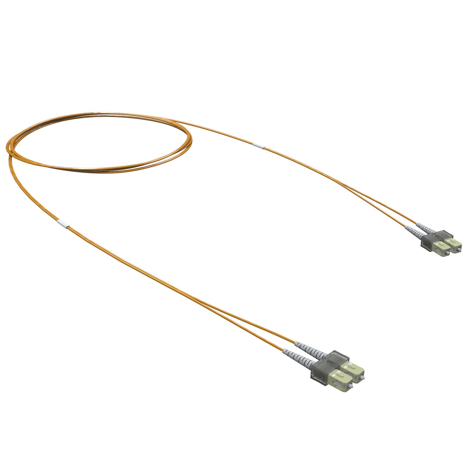 Оптический коммутационный шнур двухволоконный (Duplex) SC/UPC-SC/UPC, 50/125 (OM2), 1 м