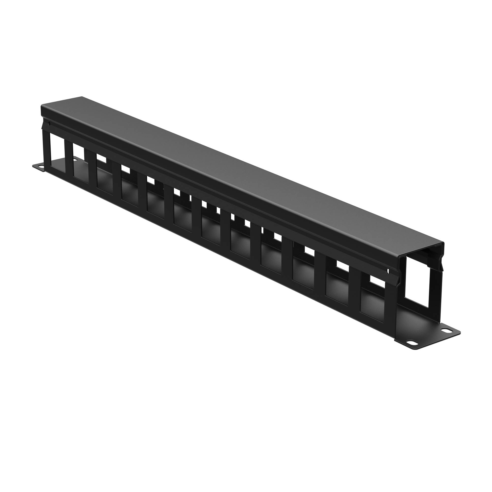 Организатор кабельный с крыш/отв 19" 1U, 60 мм RAL9005