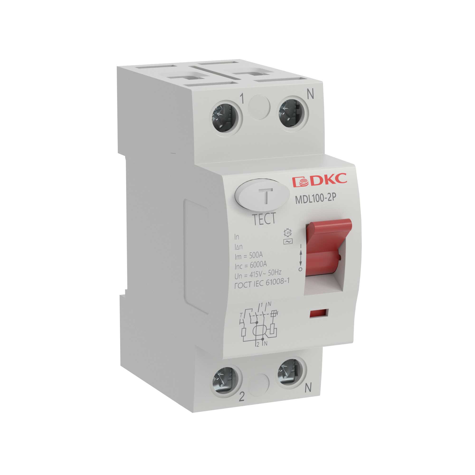 Устройство защитного отключения YON макс (YON max) типа MDL100, 2 полюса, 100mA, 25A, тип AC
