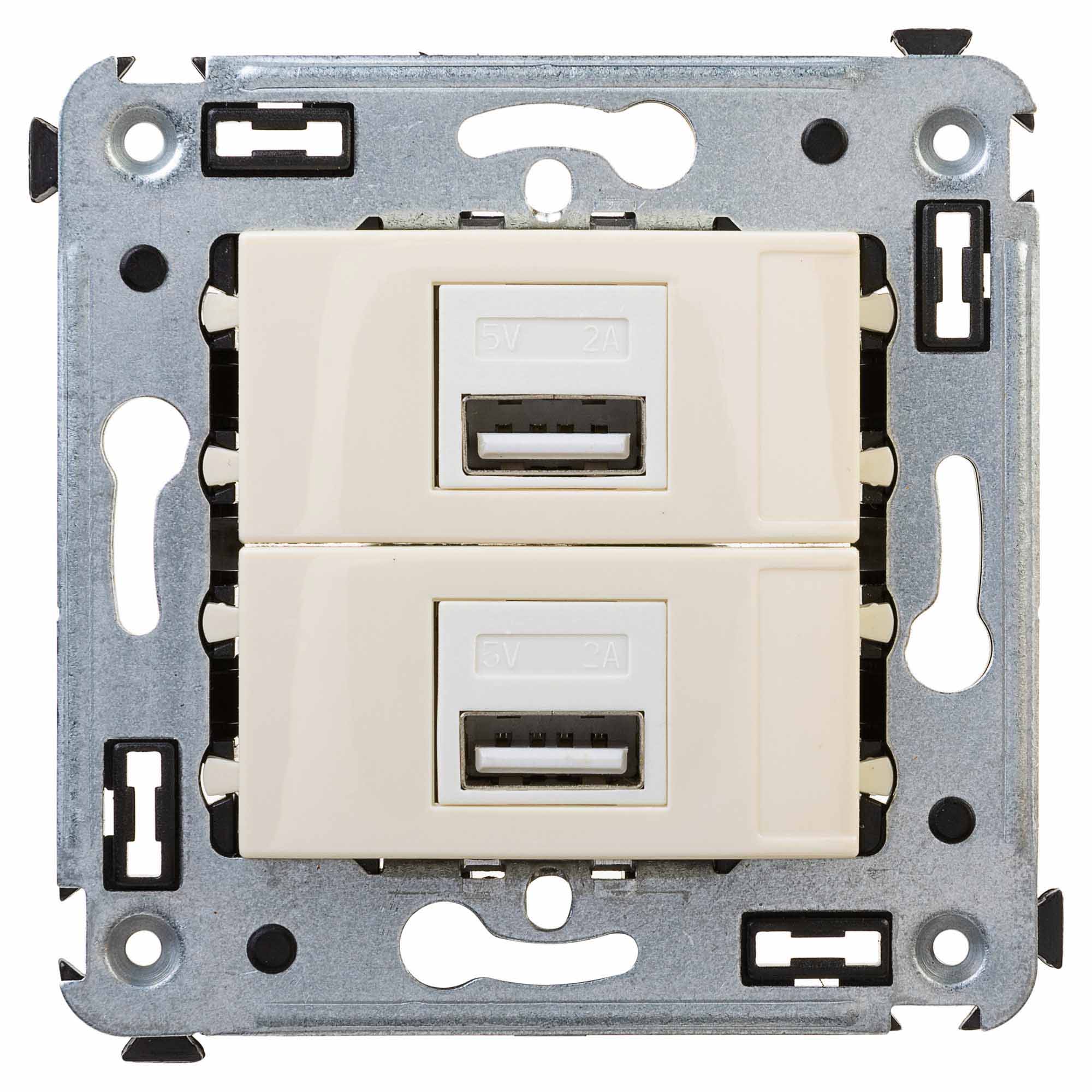 USB зарядное устройство в стену 2.1 А, Avanti, ванильная дымка
