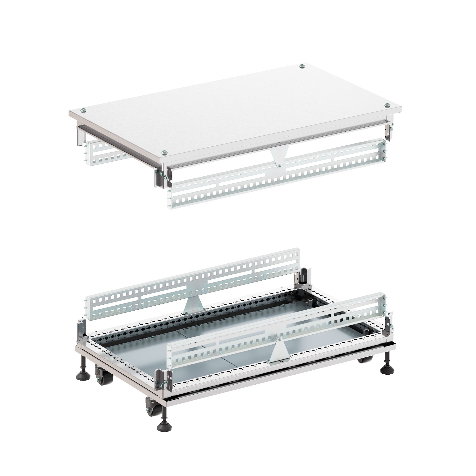 Крыша основание сплошные IT-CQE 600x1000, RAL7035