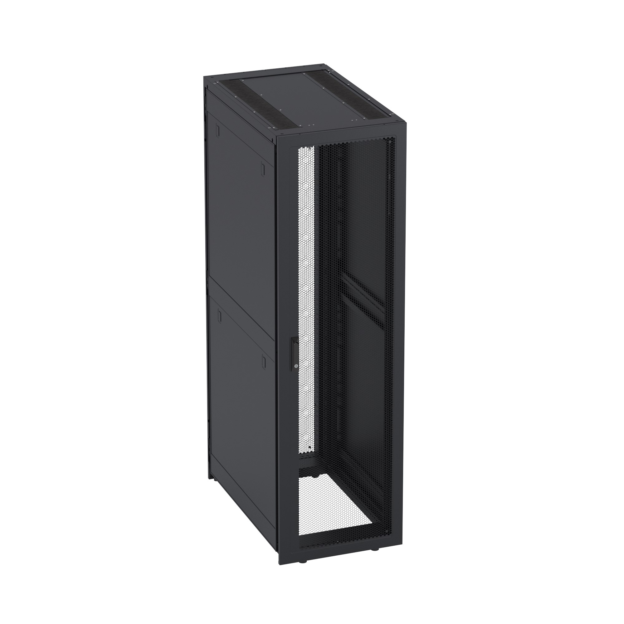 Шкаф ДКС для ЦОД, Серия С, напольный, собранный 19'', 42U 600x1000мм, без боковых панелей, черный RAL9005