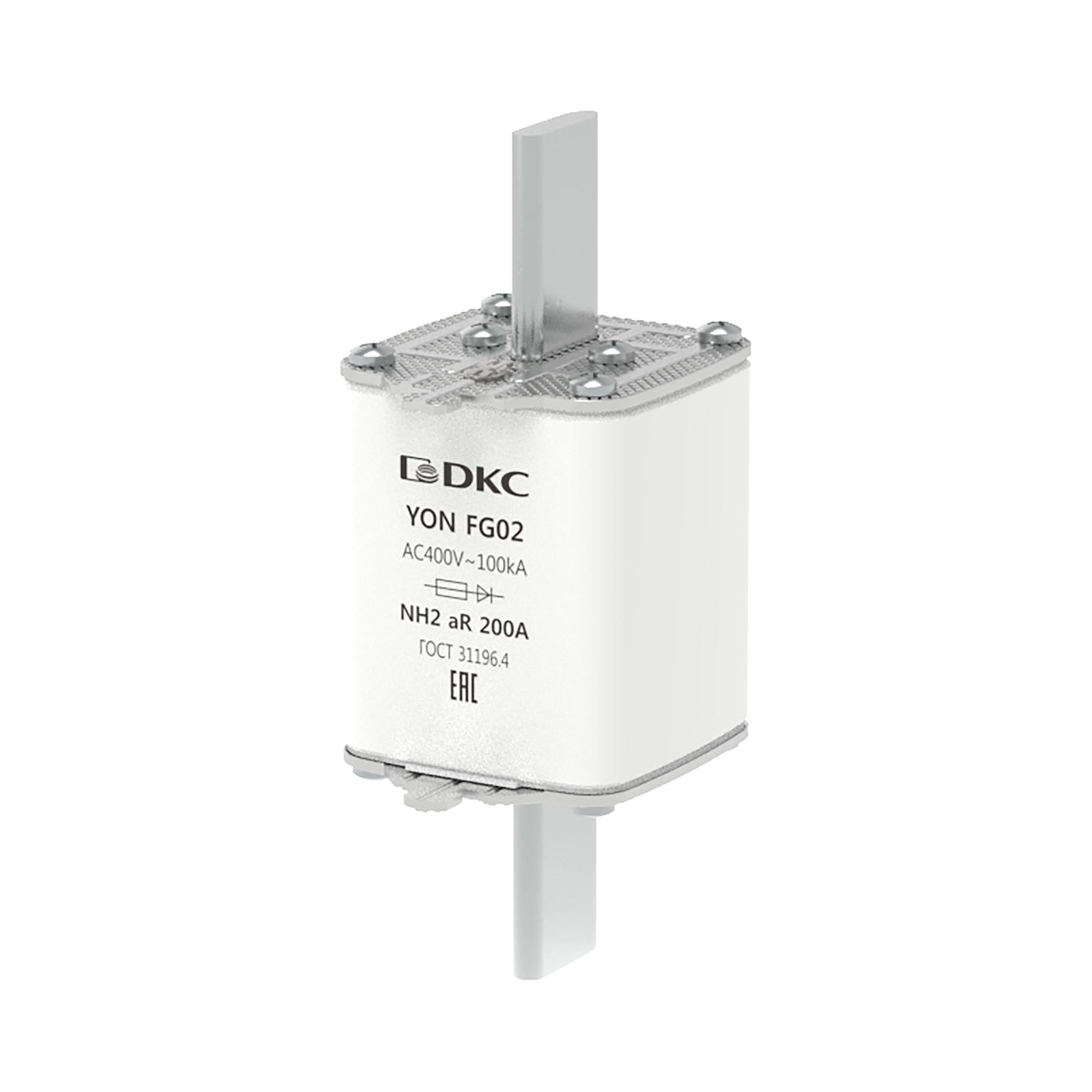 Предохранитель YON ножевого типа FG2 200А 400V характеристика aR