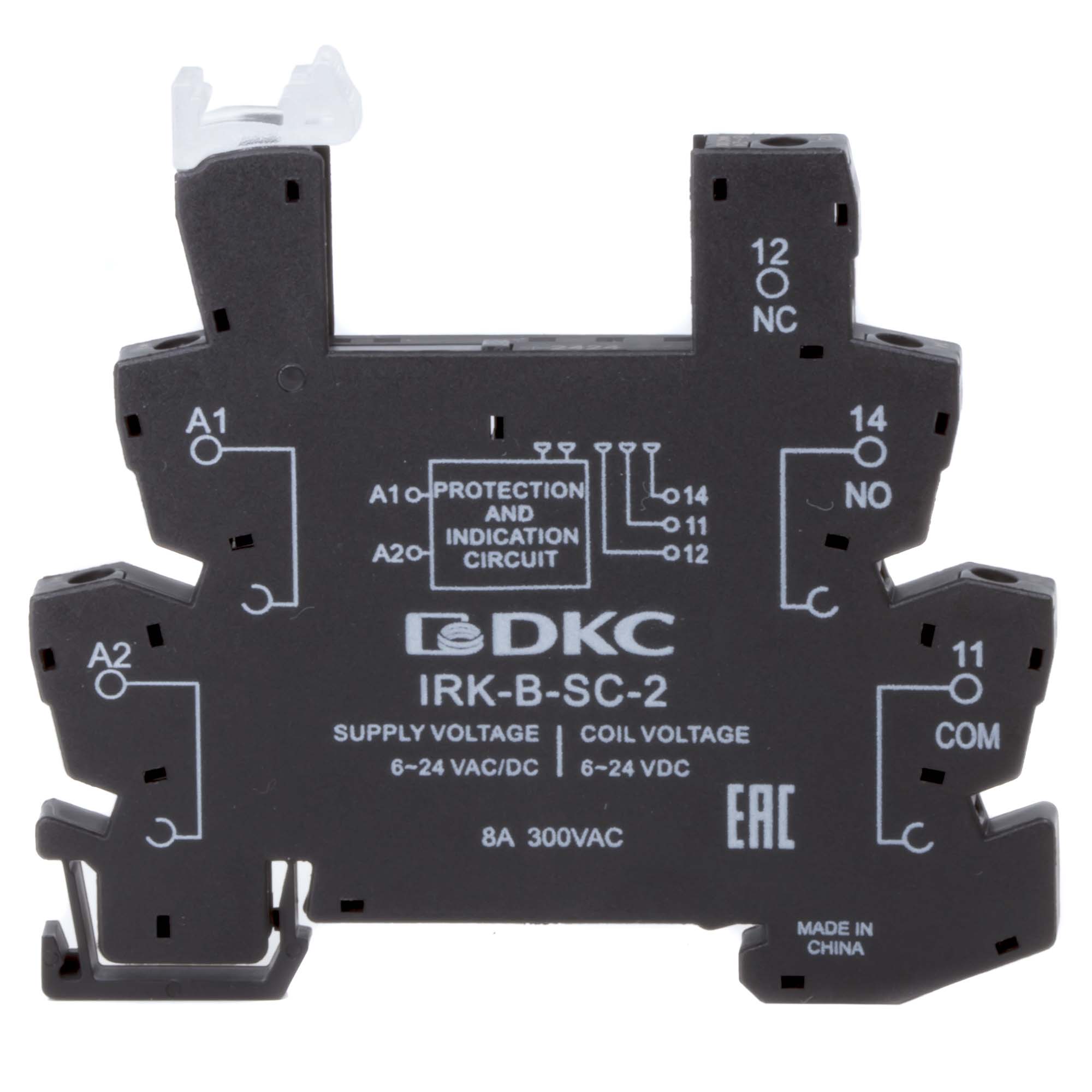 Колодка ультратонкая для реле серии RIS, вх. напр. 110V AC/DC, винт. клеммы