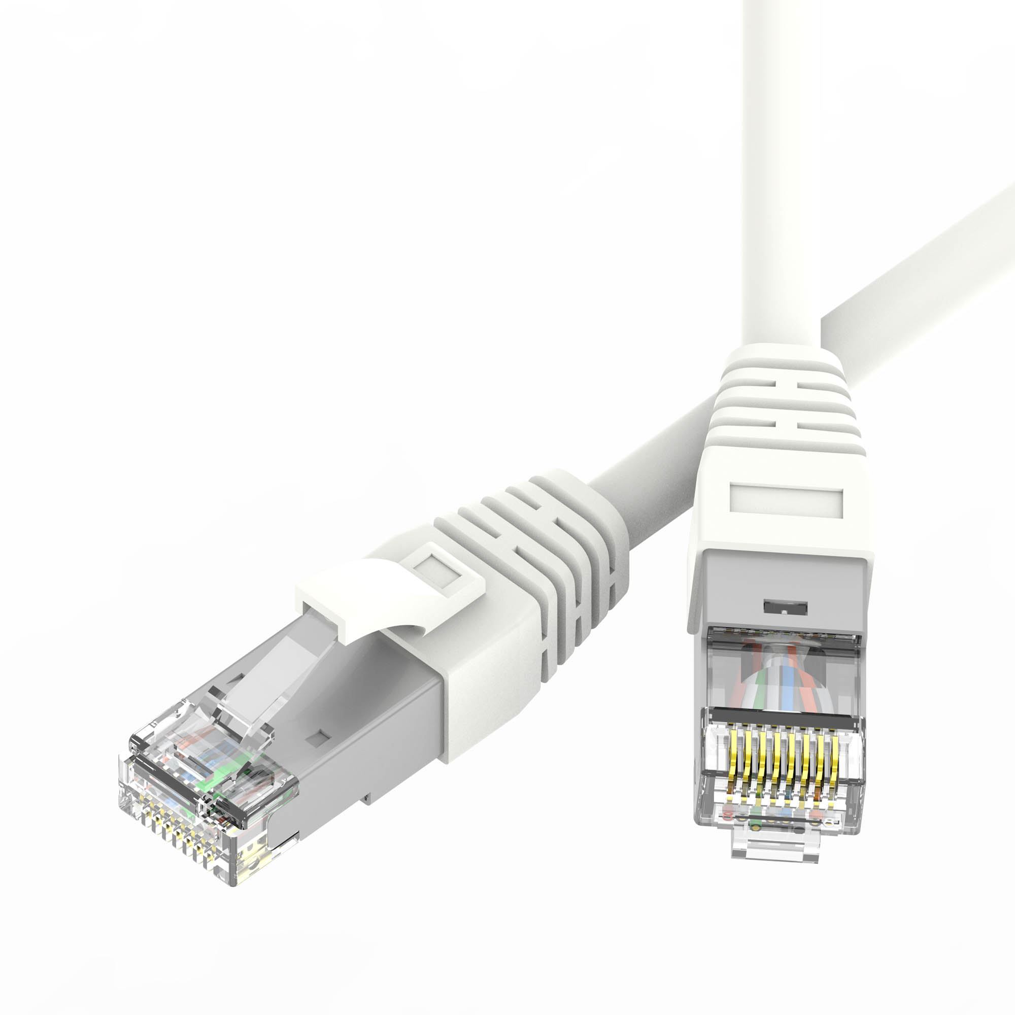 Патч-корд экранированный SLIM CAT6A S/FTP 4х2, 28 AWG, LSZH, белый, 1м