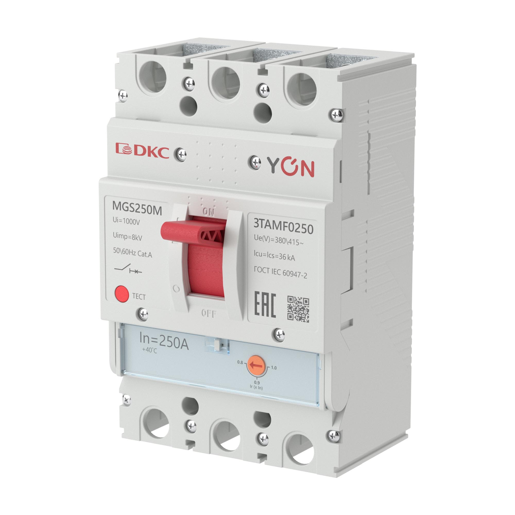 Авт. выкл. YON MGS250 3P 200-250A 25kA