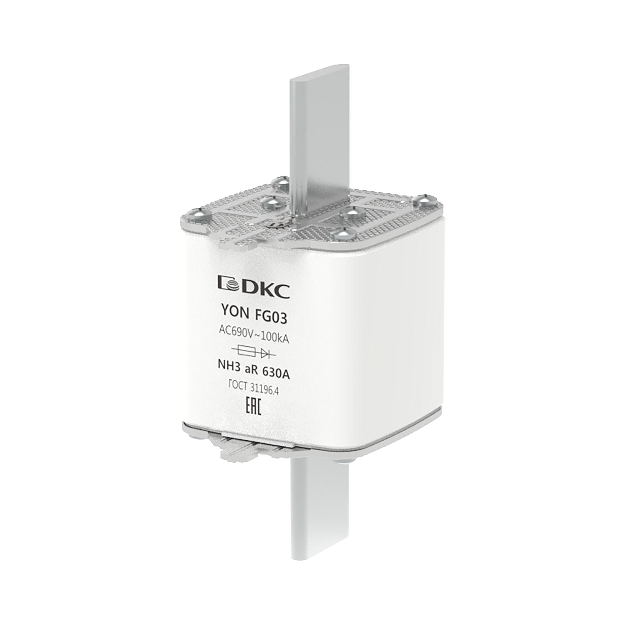 Предохранитель YON ножевого типа FG3 630А 690V характеристика aR