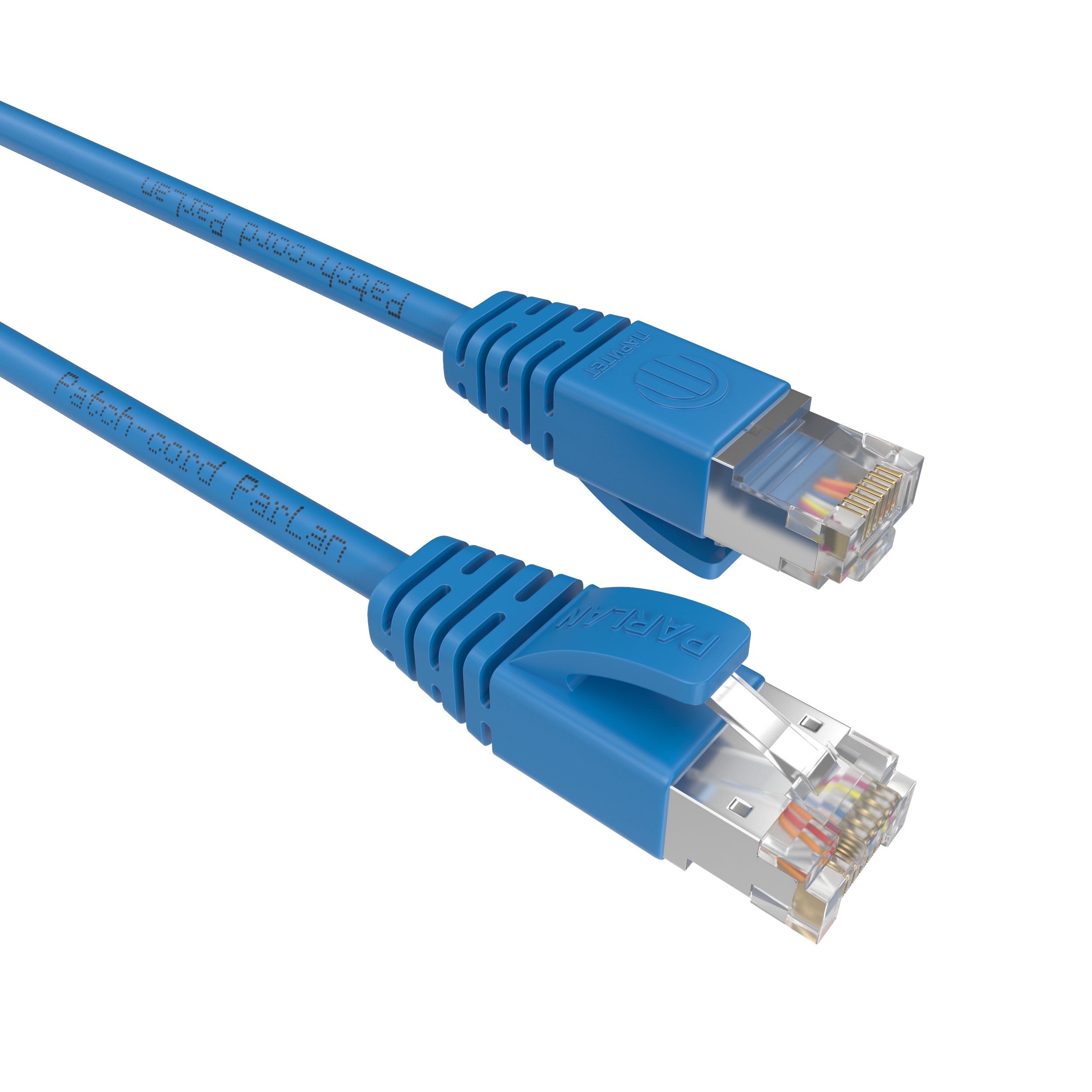 Шнур коммутационный Patch-cord ParLan SF/UTP Cat 5e PUR 4х2х0,60 Flex RJ45-RJ45 BU 70m синий (патч-корд)