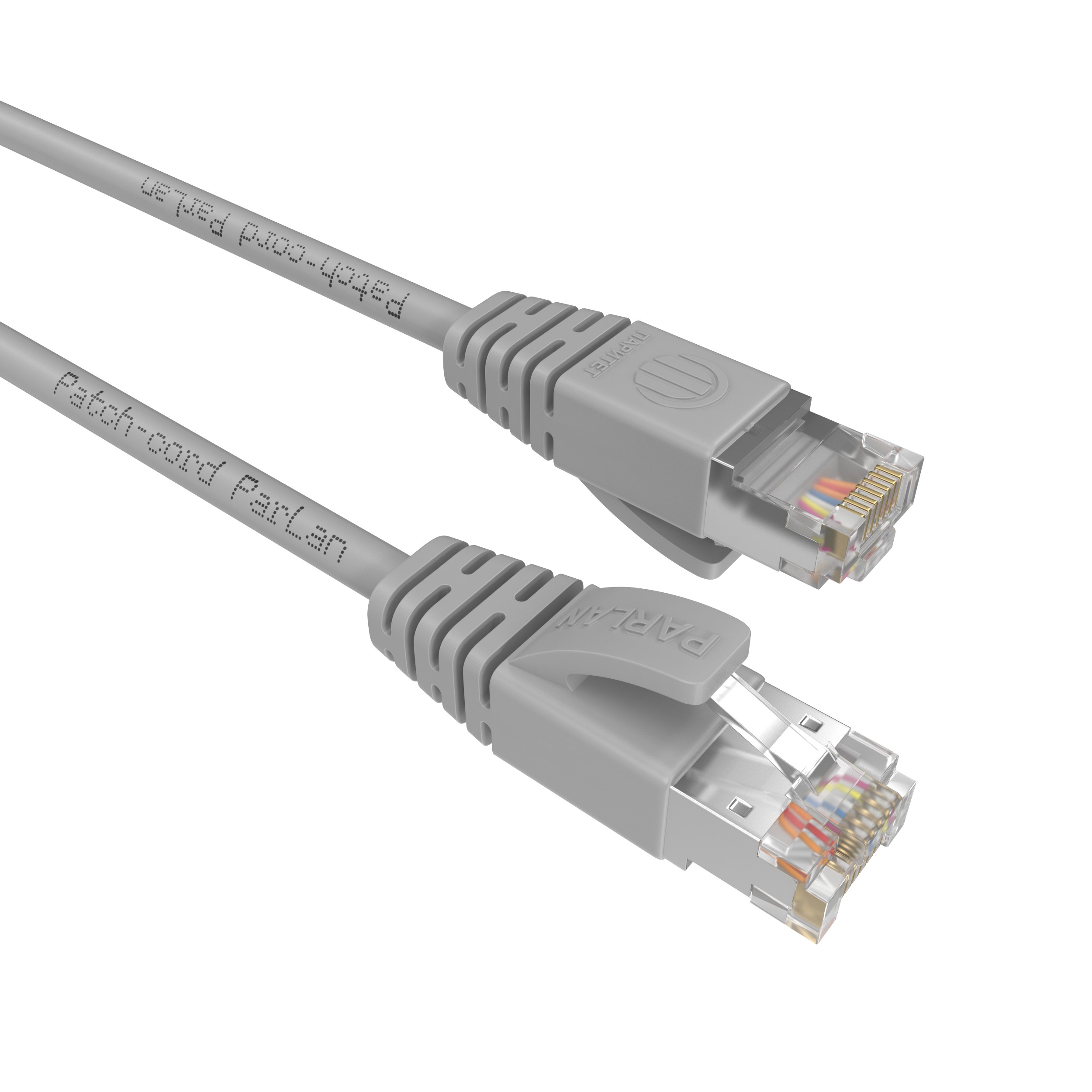 Шнур коммутационный Patch-cord ParLan SF/UTP Cat 5e PUR 4х2х0,60 Flex RJ45-RJ45 GY 70m серый (патч-корд)