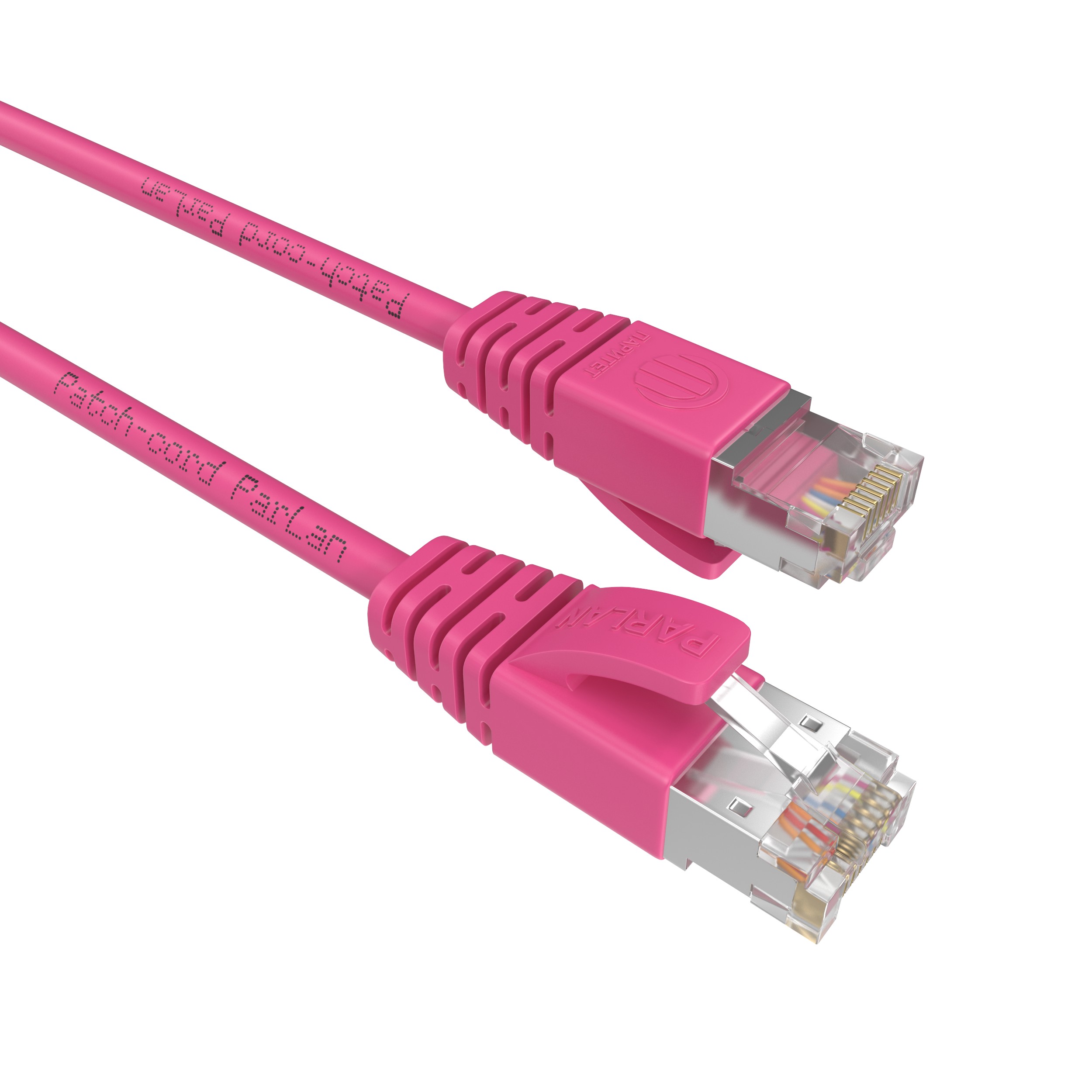 Шнур коммутационный Patch-cord ParLan SF/UTP Cat 5e PUR 4х2х0,60 Flex RJ45-RJ45 PK 70m розовый (патч-корд)
