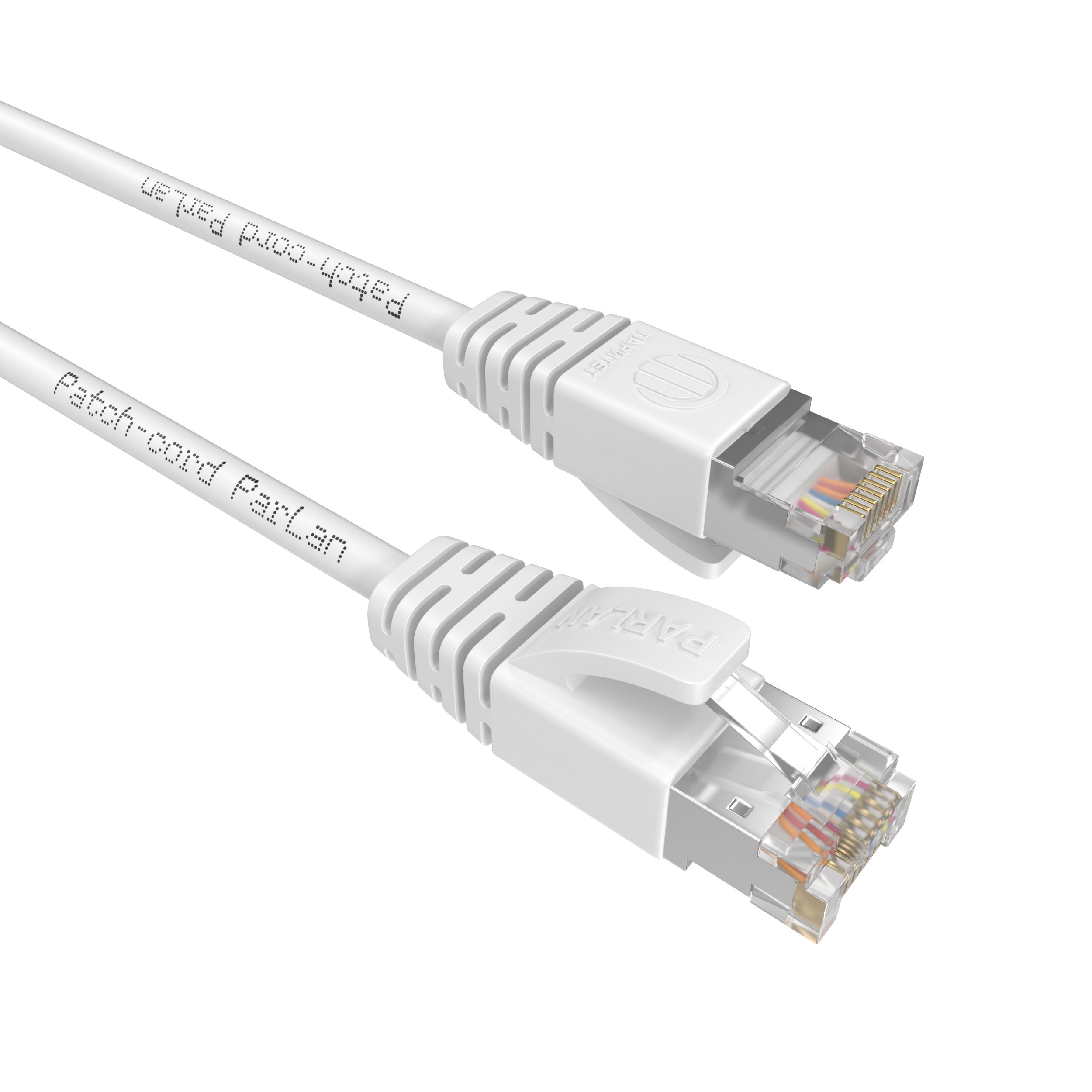 Шнур коммутационный Patch-cord ParLan SF/UTP Cat 5e PUR 4х2х0,60 Flex RJ45-RJ45 WH 70m белый (патч-корд)