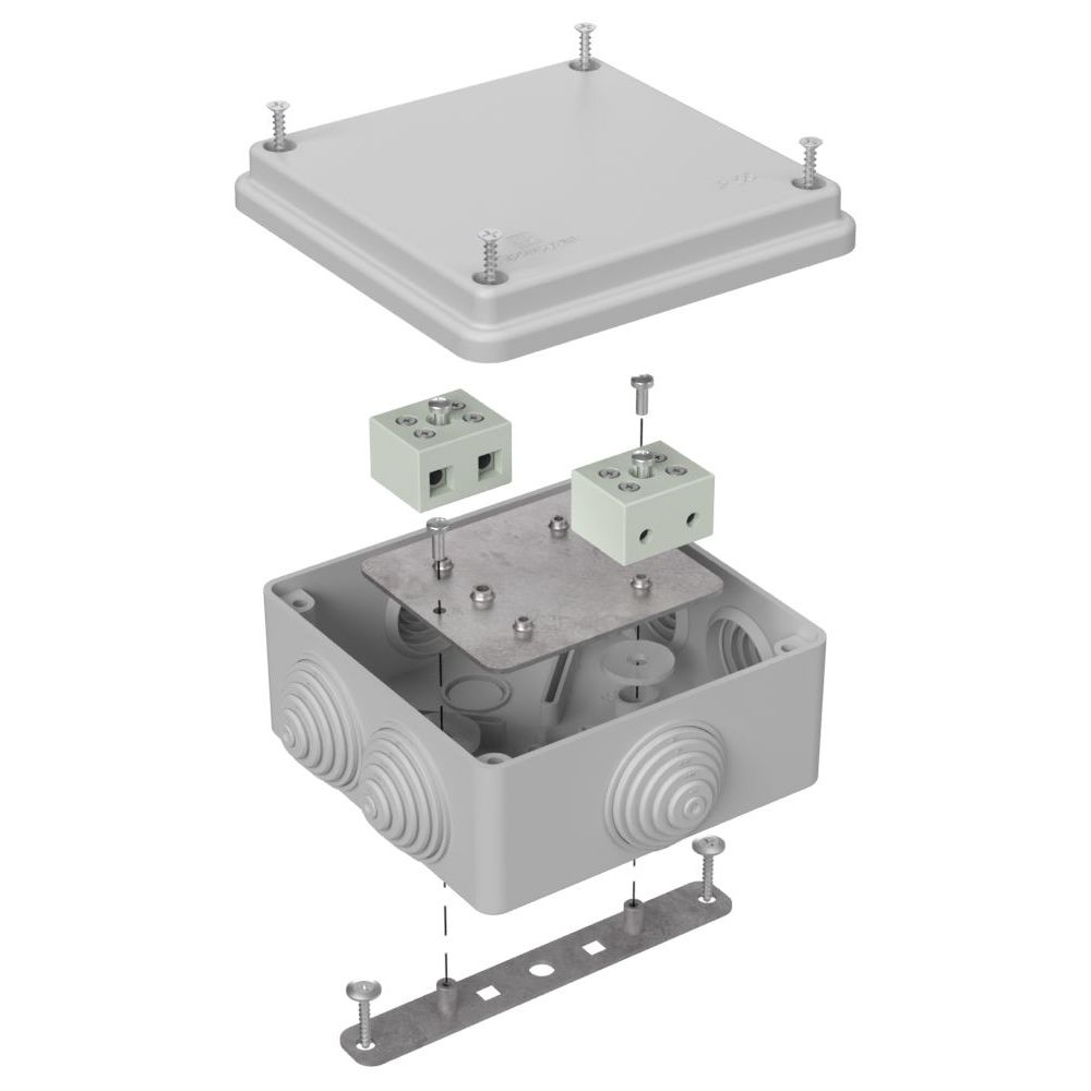 Коробка огнестойкая для о/п 40-0300-FR6.0-4 Е15-Е120 RAL7035 100х100х50 (14 шт/кор) Промрукав