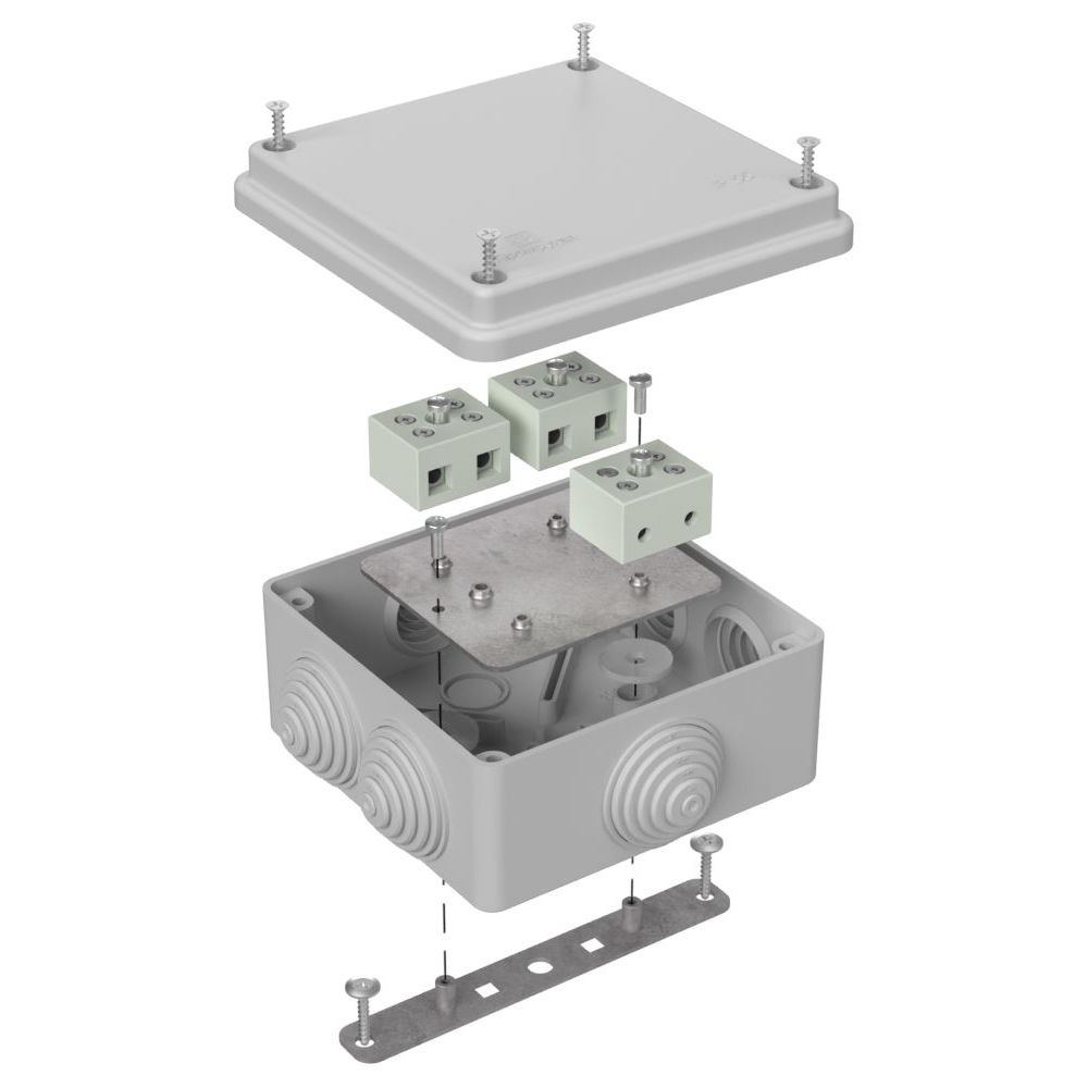Коробка огнестойкая для о/п 40-0300-FR6.0-6 Е15-Е120 RAL7035 100х100х50 (14 шт/кор) Промрукав