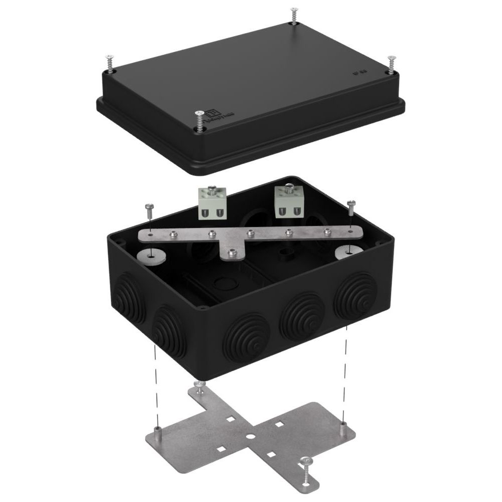 Коробка огнестойкая для о/п 40-0310-FR1.5-4 Е15-Е120 RAL9005 150х110х70 (6 шт/кор) Промрукав
