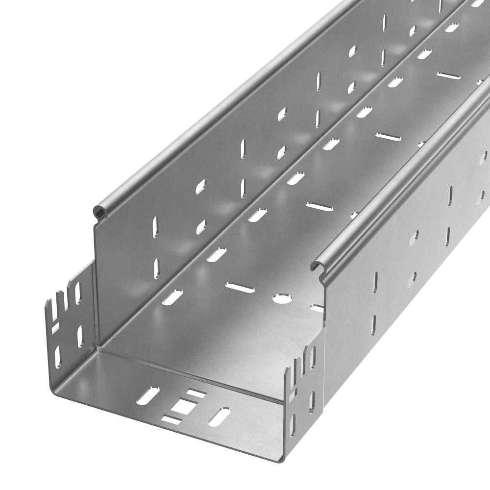 Лоток перфорированный Профи INOX (AISI 304) 150х100х3000 (2,0 мм) (6 м/уп) Промрукав
