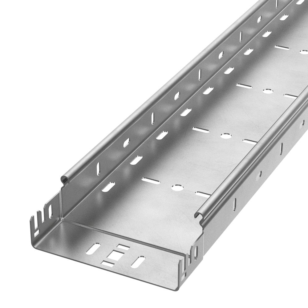 Лоток перфорированный Профи INOX (AISI 304) 150х50х3000 (2,0 мм) (6 м/уп) Промрукав