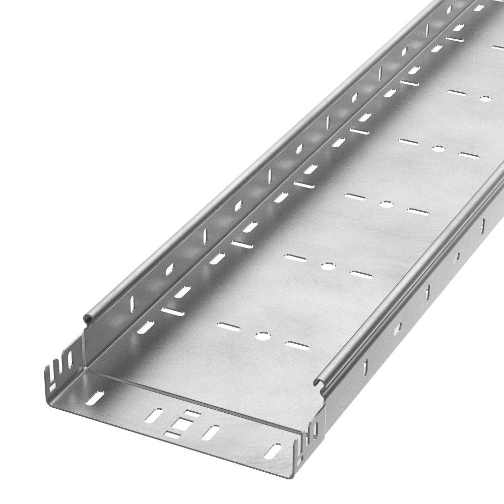 Лоток перфорированный Профи INOX (AISI 304) 200х50х3000 (2,0 мм) (6 м/уп) Промрукав