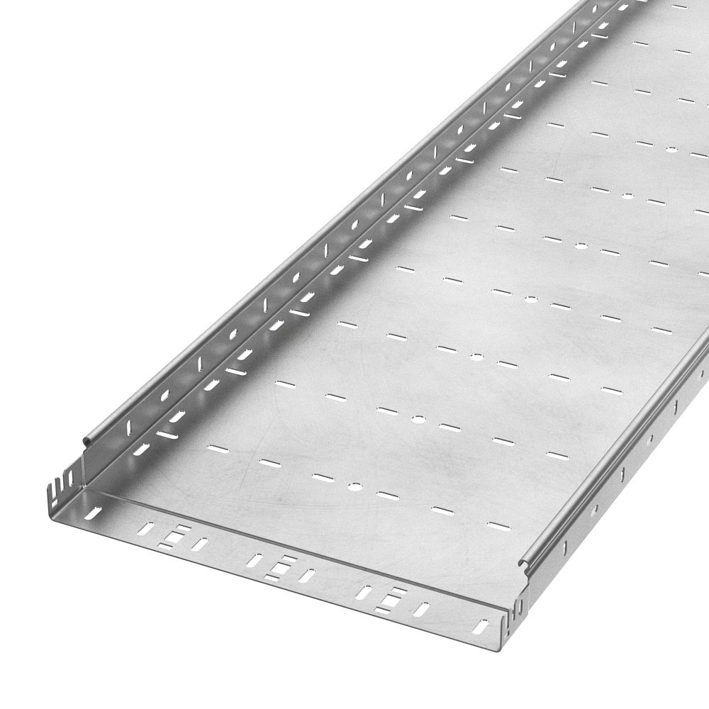 Лоток перфорированный Профи INOX (AISI 304) 400х50х3000 (2,0 мм) (6 м/уп) Промрукав
