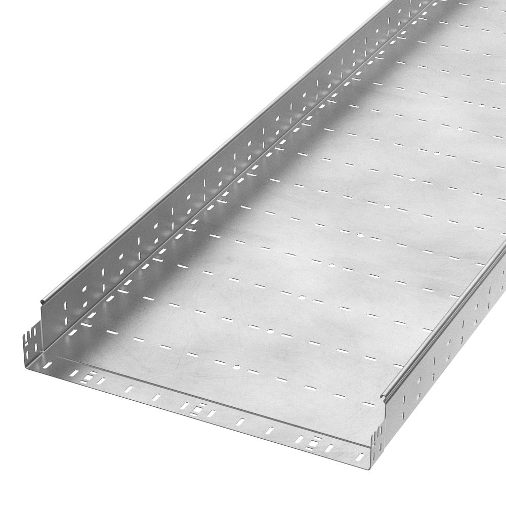 Лоток перфорированный Профи INOX (AISI 304) 600х100х3000 (1,5 мм) (6 м/уп) Промрукав