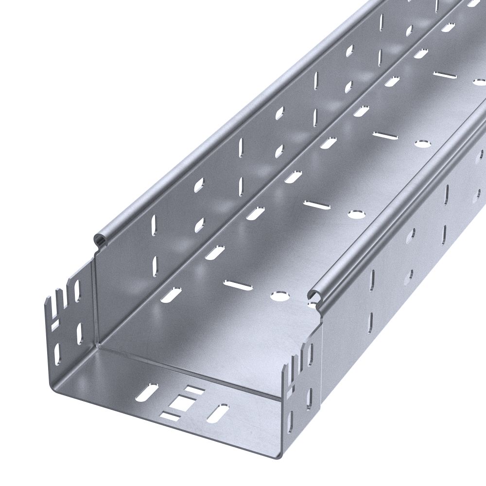 Лоток перфорированный Профи INOX (AISI 316) 150х80х3000 (2,0 мм) (6 м/уп) Промрукав