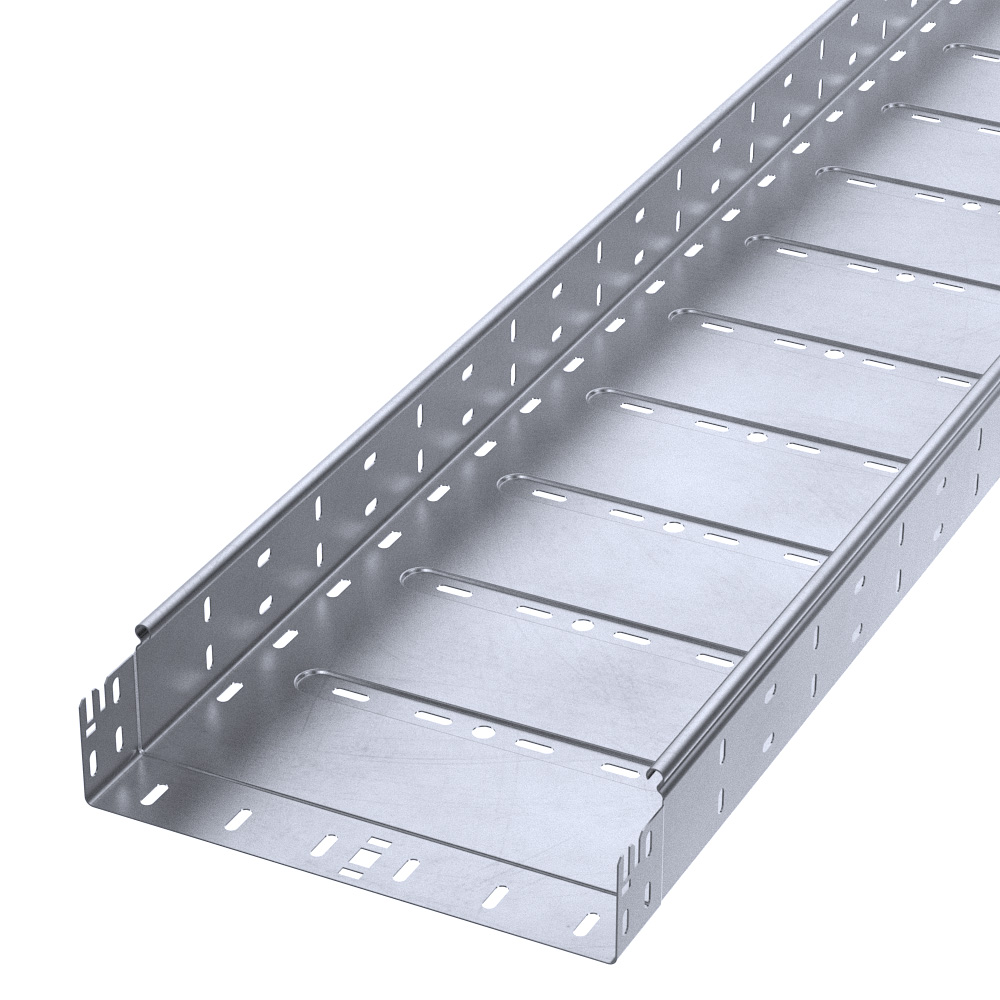 Лоток перфорированный Профи INOX (AISI 316) 300х80х3000 (1,2 мм) (6 м/уп) Промрукав
