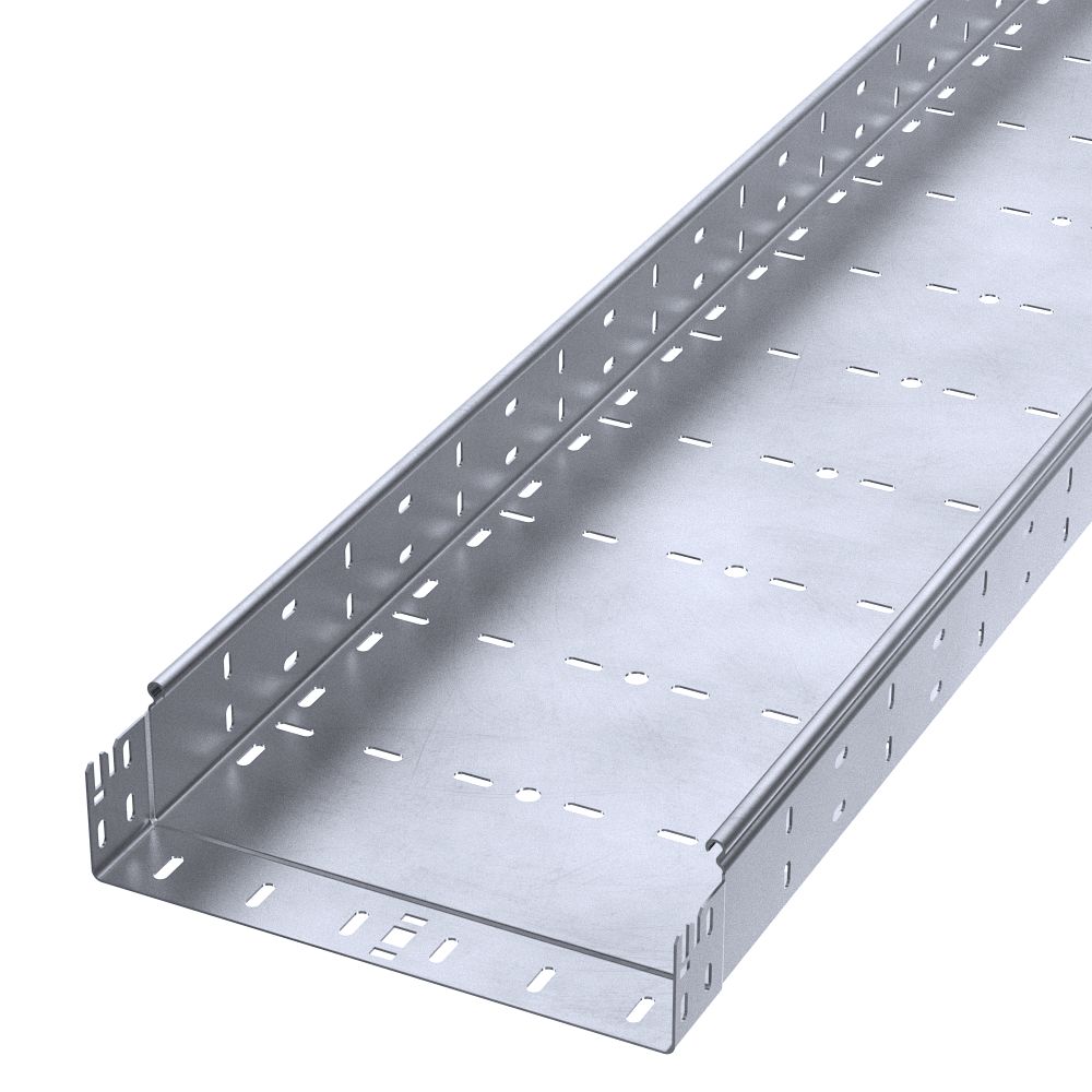 Лоток перфорированный Профи INOX (AISI 316) 300х80х3000 (1,5 мм) (6 м/уп) Промрукав