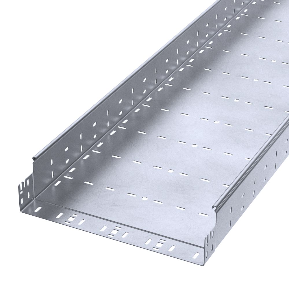 Лоток перфорированный Профи INOX (AISI 316) 400х100х3000 (1,5 мм) (6 м/уп) Промрукав