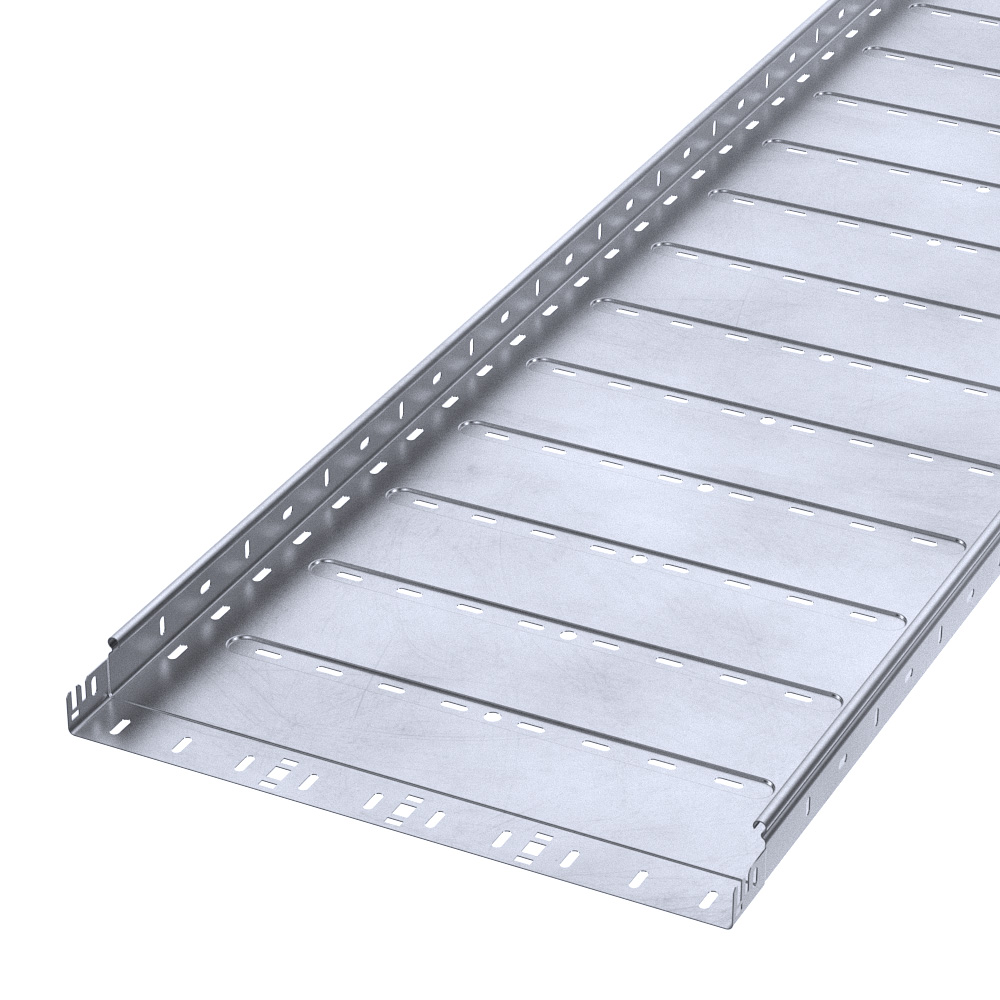Лоток перфорированный Профи INOX (AISI 316) 500х50х3000 (1,2 мм) (6 м/уп) Промрукав
