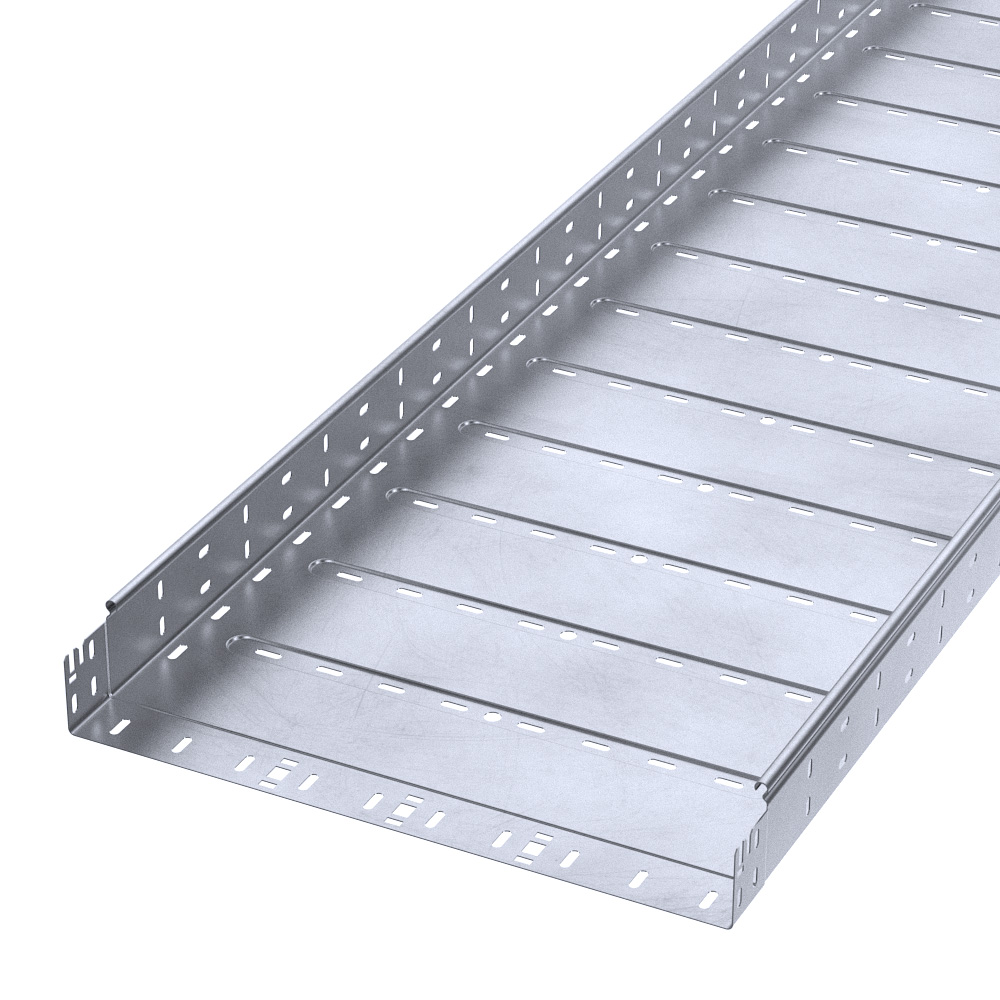 Лоток перфорированный Профи INOX (AISI 316) 500х80х3000 (1,2 мм) (6 м/уп) Промрукав