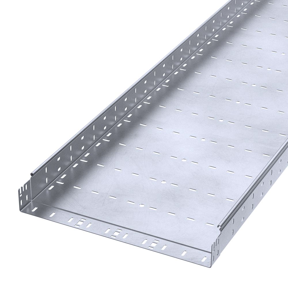 Лоток перфорированный Профи INOX (AISI 316) 500х80х3000 (2,0 мм) (6 м/уп) Промрукав