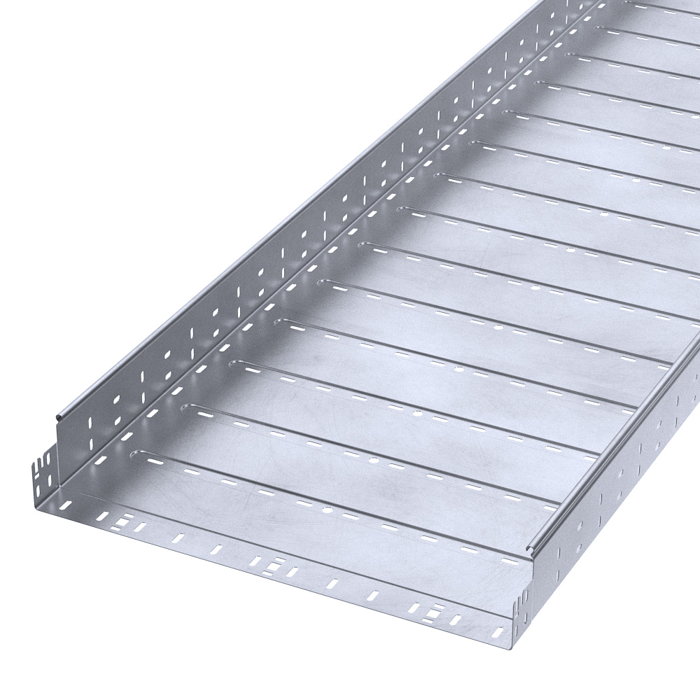 Лоток перфорированный Профи INOX (AISI 316) 600х100х3000 (1,0 мм) (6 м/уп) Промрукав