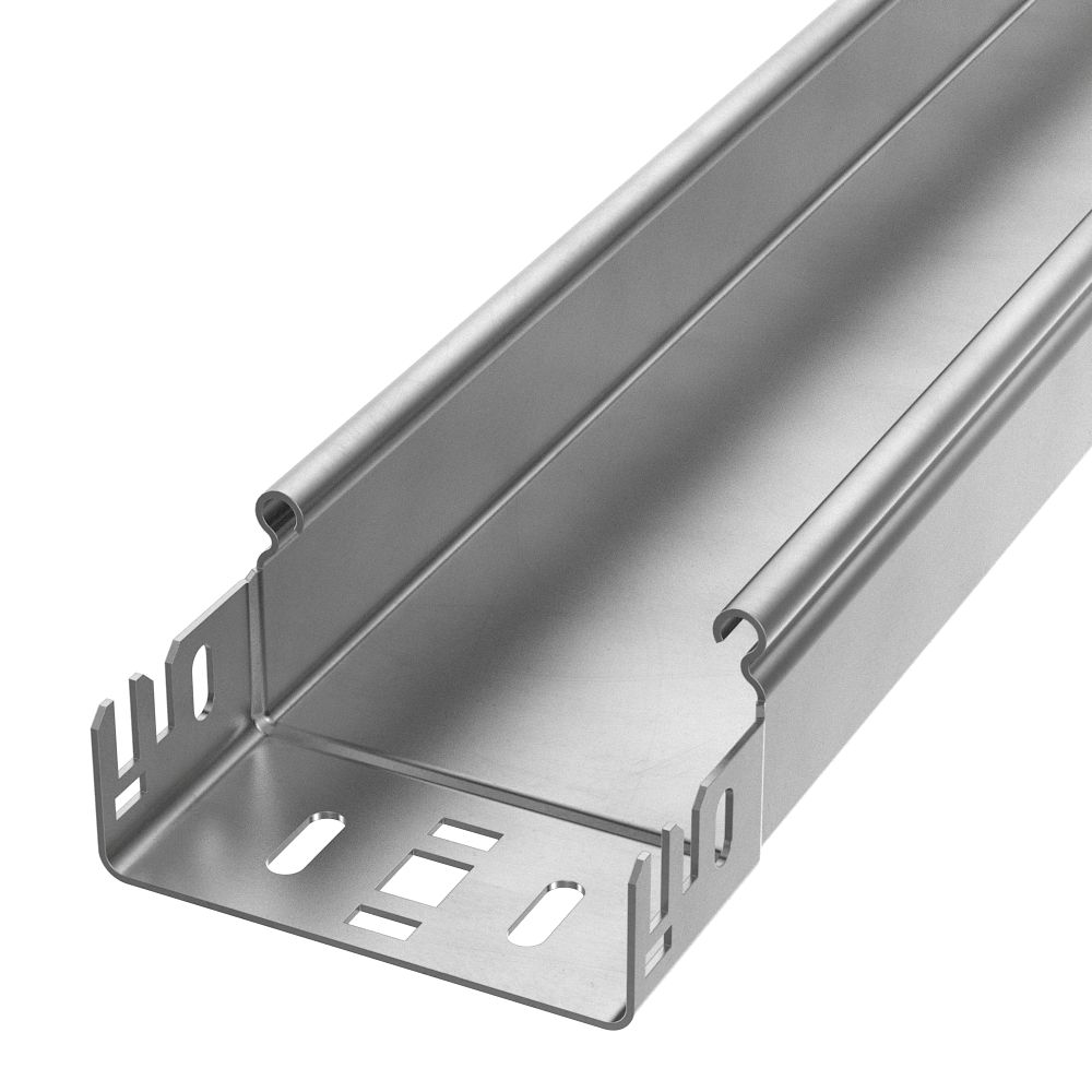 Лоток неперфорированный Профи INOX (AISI 304) 100х50х3000 (1,5 мм) (6 м/уп) Промрукав