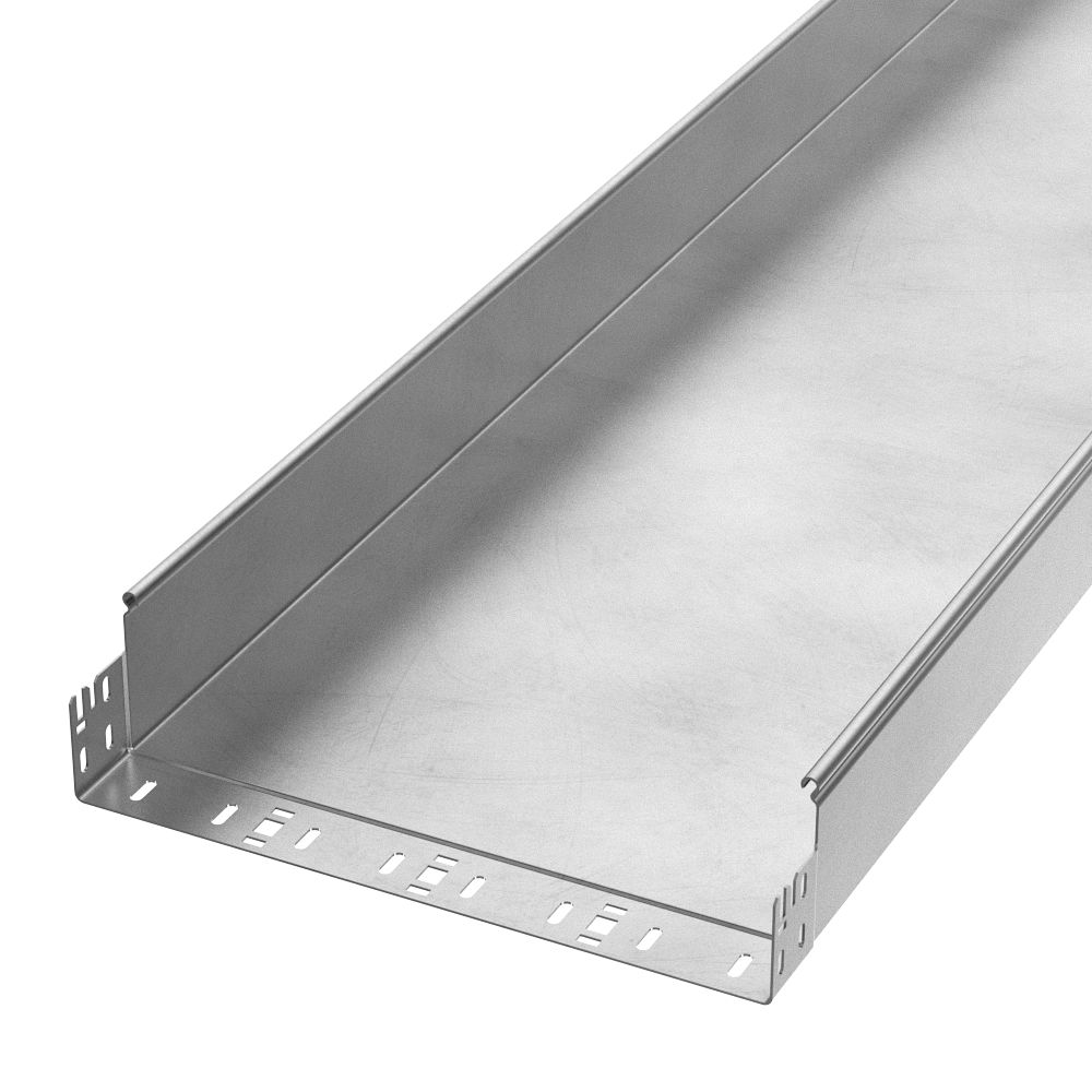 Лоток неперфорированный Профи INOX (AISI 304) 400х100х3000 (2,0 мм) (6 м/уп) Промрукав
