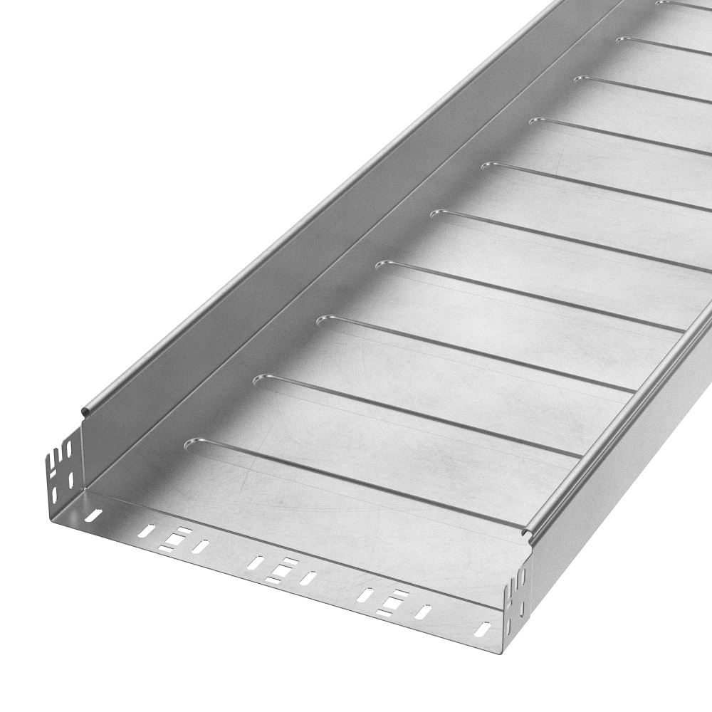 Лоток неперфорированный Профи INOX (AISI 304) 400х80х3000 (1,2 мм) (6 м/уп) Промрукав