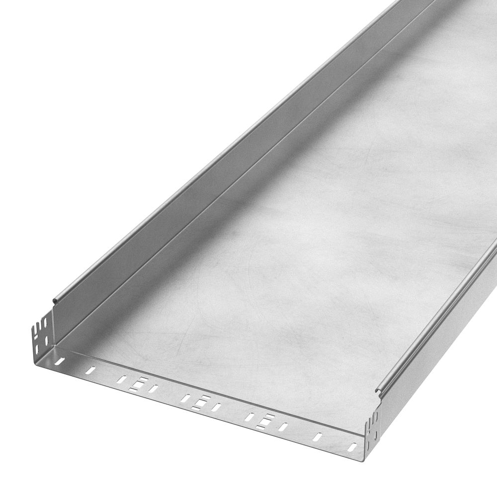 Лоток неперфорированный Профи INOX (AISI 304) 500х80х3000 (2,0 мм) (6 м/уп) Промрукав