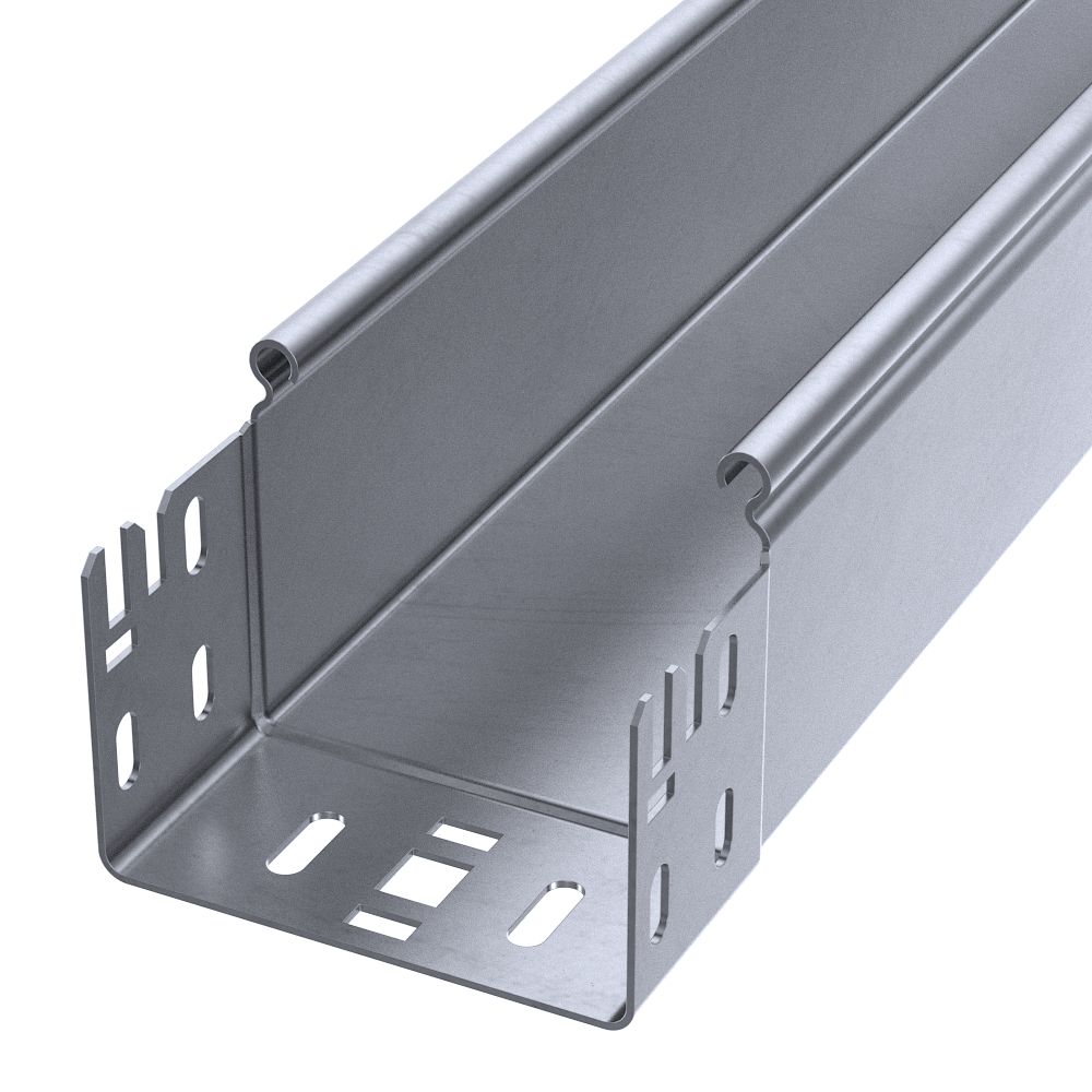 Лоток неперфорированный Профи INOX (AISI 316) 100х80х6000 (2,0 мм) (12 м/уп) Промрукав