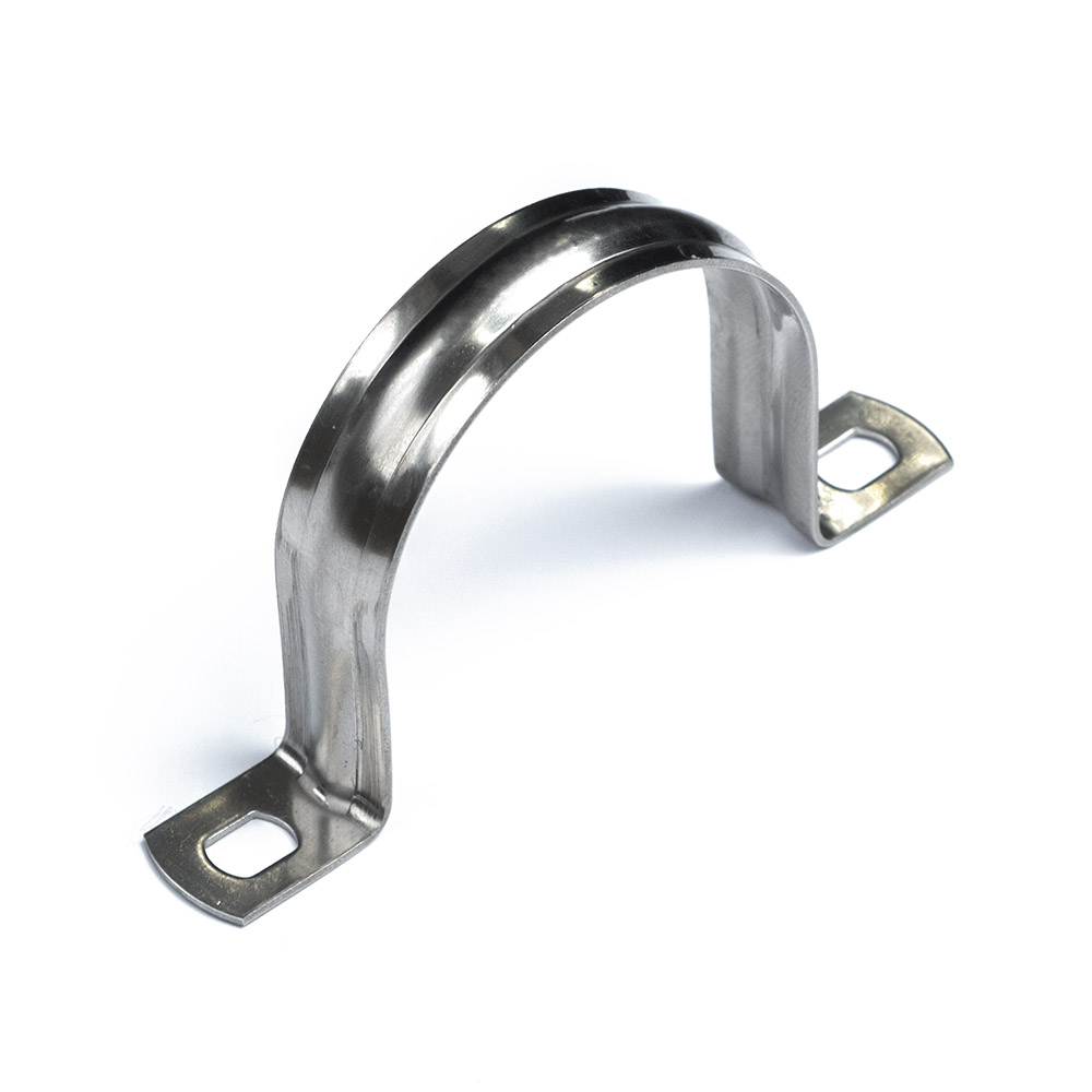 Скоба металлическая двухлапковая СМД(INOX) d48-50 мм (10шт/150шт уп/кор) Промрукав